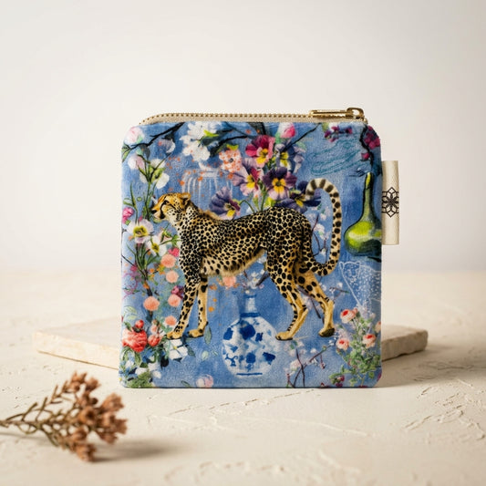 Blue Floral Cheetah