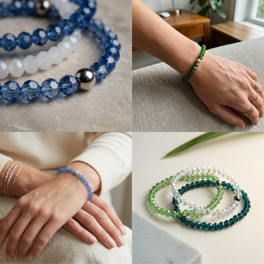 Crystal glass · Stretch Bracelets