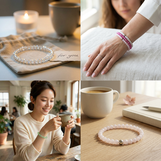 Opaque & Iridescent · Stretch Bracelets
