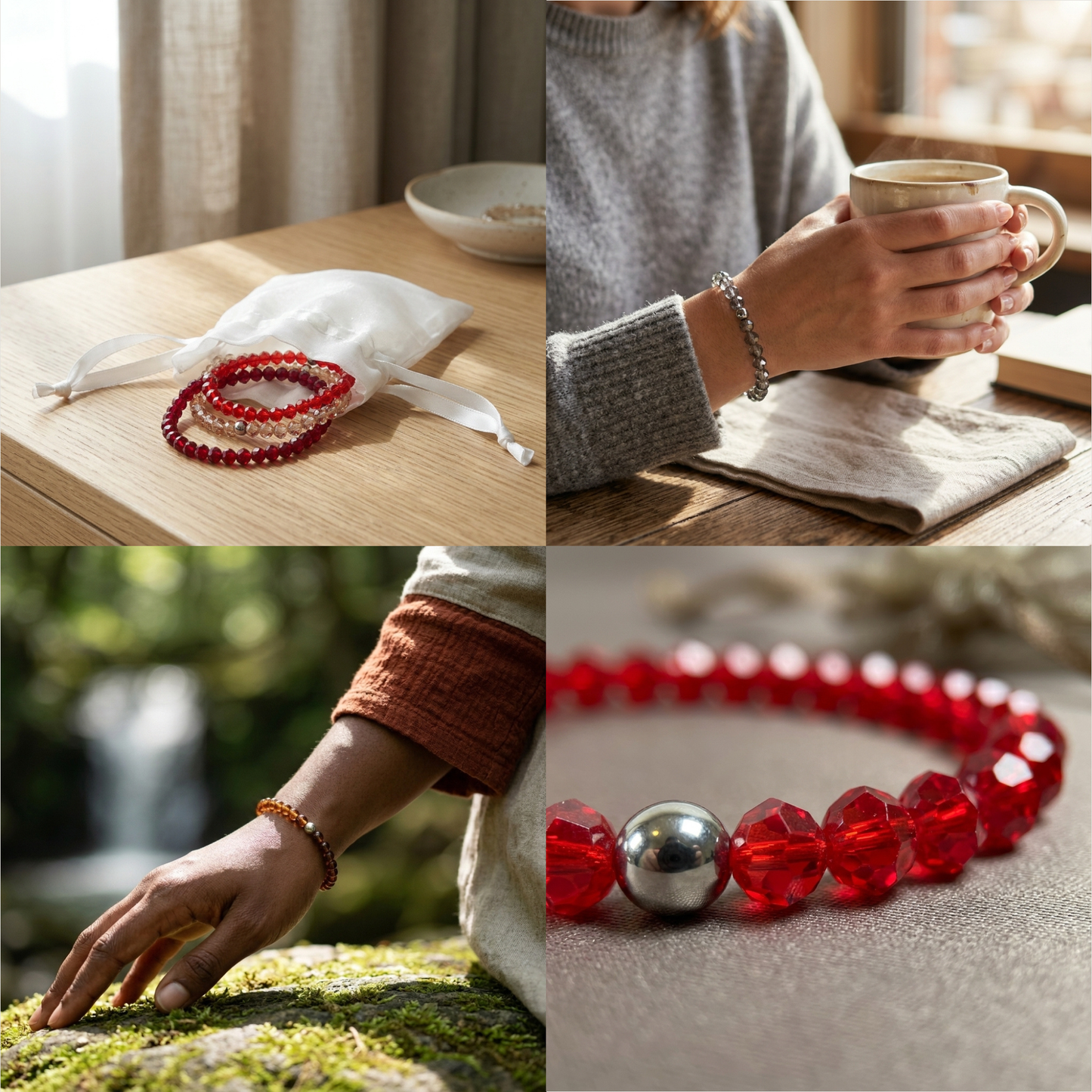 Crystal glass · Stretch Bracelets