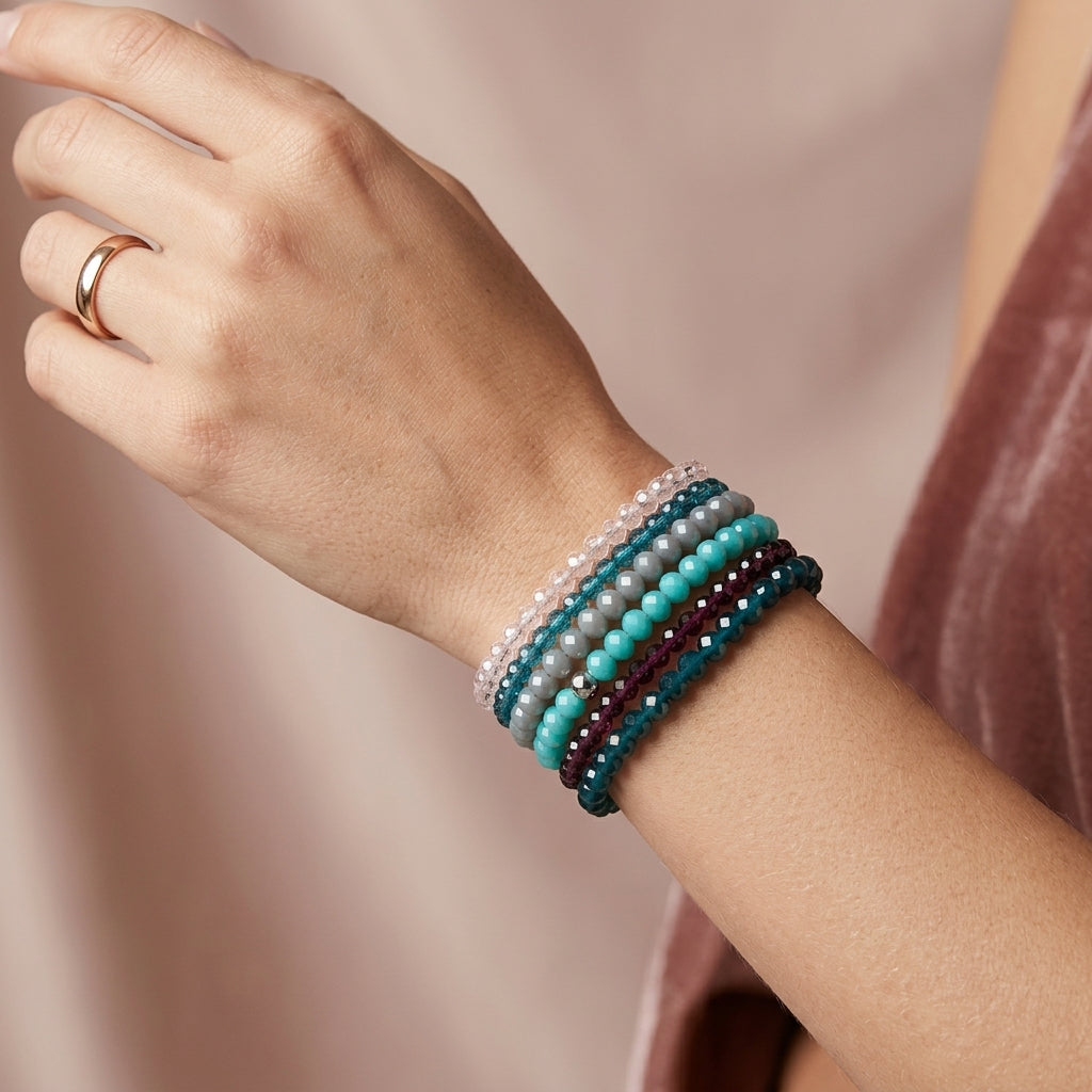 Crystal glass · Stretch Bracelets