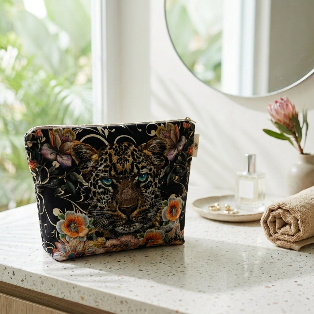 Leopard Floral Black